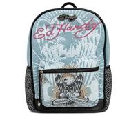 ED HARDY Backpack, 16" H x 12" W x 5" D, Ice Blue Tattoo Eagle, 16" H X 12" W X 5" D, Streetwear