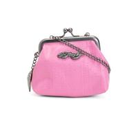 Ed Hardy Chain Crossbody Coin Purse Wallet Bag, Bubblegum Pink, 3" H 4.5" W 1.5" D