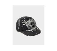 Ed Hardy Distressed Brave Hearts Cap - Black One Size