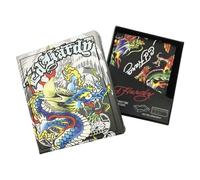 ED HARDY Gift Set Tattoo Print Bifold Wallet with Valet Tray, Multicolor, One Size, Dragon/Black