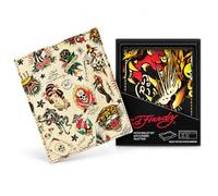 ED HARDY Gift Set Tattoo Print Bifold Wallet with Valet Tray, Multicolor, One Size, Tigerhead/Black