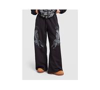 Ed Hardy Gothic Wide Leg Joggers - Black - Womens M