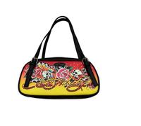 ED HARDY Handbag Black Multi Classic Tattoo Artwork Crossbody Shoulder Bag