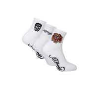 Ed Hardy Men's 3 Pairs Men White Quarter Crew Lightweight Socks | Size: 6-11 Ed Hardy White 6-11