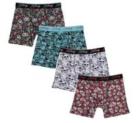 ED HARDY Mens Boxer Briefs 4 Pack, Soft Fabric Underwear, Pull On Closure, Machine Washable Comfortable Stretch Boxers
