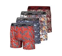 ED HARDY Mens Boxer Briefs 4 Pack, Soft Fabric Underwear, Pull On Closure, Machine Washable Comfortable Stretch Boxers, 4pk - Skulls & Eagels, XXL