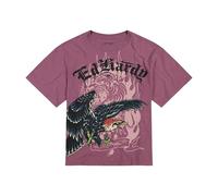 ED HARDY Men's Boxy Short Sleeve Graphic Tee, Mineral Rose Eagle, Medium