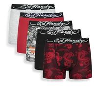 Ed Hardy Men's NOVUM Boxer Shorts Multipack, Assorted, Elasticated Logo Waistband, 5 Pack, Comfortable Men's Underwear, Large