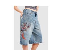 Ed Hardy Phoenix Denim Jorts - Blue - Womens XS