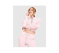 Ed Hardy Thorns Diamante Velour Hoodie - Pink - Womens L