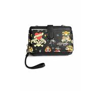 ED HARDY Women's Multicompartment Wallet with Wrist Strap (Love Kills Slowly)