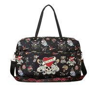 Ed Hardy Women's Nylon Duffel Bag, Black Tattoo, One Size, Classic