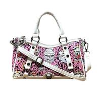 ED HARDY Women's Small Hazel Satchel Bag, Pink/White, One Size