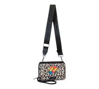 ED HARDY Women's Wallet Crossbody EHW209, Cheetah/Tan, One Size