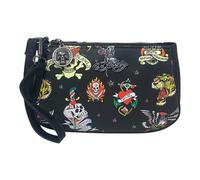 ED HARDY Women's Wristlet with Versatile Strap, Black Tattoo, One Size