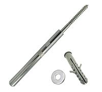 ED Heavy-Duty Concealed Floating Shelf Support Brackets Invisible 12mm Pin Screws Hidden Multi Wall Fixings Shelves Mantlepieces Mounting (1pc), Silver (PIN-1-4)