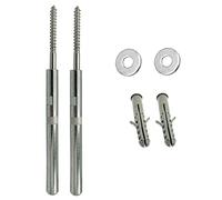ED Heavy-Duty Concealed Floating Shelf Support Brackets Invisible 12mm Pin Screws Hidden Multi Wall Fixings Shelves Mantlepieces Mounting (Set of 2), Silver (PIN-1-4)