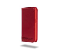 Ed Hicks iPhone 15 Pro Max Ultra-Slim Real Leather Flip Phone Case | Biodegradable Phone Holder | Magsafe - RFID Blocking Card Slot - Vintage Red