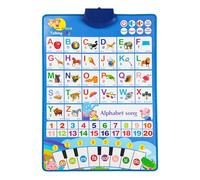 ED-Lumos Electronic Alphabet Poster for Children in Spanish and English with Sound Poster with Large Letters and Funny Animals Interactive Electronic Learning Graphics