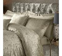 ED Luxury Crushed Velvet Duvet Quilt Cover Bedding Linen Set With Housewife Pillowcases Ultra Soft Duvet Cover Set [Single, Champagne]