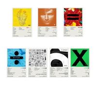 Ed Poster Sheeran Album Cover Limited Edition Canvas Poster Bedroom Decor Landscape Office Room Decor Gift (Set of 7) Unframed 8x12inch(20x30cm)