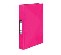ED Pukka A4 Glossy 2-Ring Binder Files School Work Office 40mm Spine File Organiser (Pink)