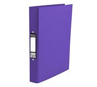 ED Pukka A4 Glossy 2-Ring Binder Files School Work Office 40mm Spine File Organiser (Purple)