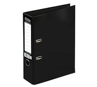 ED Pukka A4 Glossy 2-Ring Lever Arch Files School Work Office 75mm Spine File Organiser (Black)