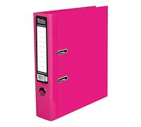 ED Pukka A4 Glossy 2-Ring Lever Arch Files School Work Office 75mm Spine File Organiser (Pink)