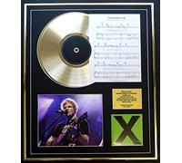 ED SHEERAN/CD GOLD DISC, SONG SHEET & PHOTO DISPLAY/LTD. EDITION/COA/ALBUM X/SONG SHEET THINKING OUT LOUD