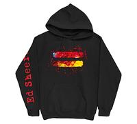 Ed Sheeran Hoodie Equals Logo Official Mens Black Pullover Arm Print L