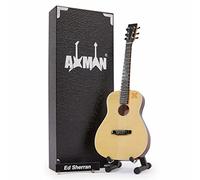 ED Sheeran Miniature Guitar Replica - Music Gifts - Handmade Ornamental 1/4 Scale - Includes a Display Box, Name Tag and Miniature Guitar Stand