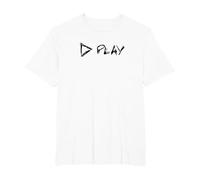 Ed Sheeran Official Amazon Exclusive Play T-Shirt, Men's Big and Tall, White, 6X Tall