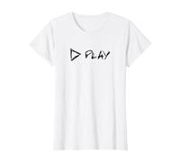 Ed Sheeran Official Amazon Exclusive Play T-Shirt, Women, White, Medium