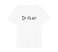 Ed Sheeran Official Amazon Exclusive Play T-Shirt, Women's Plus, White, 6X