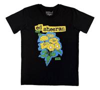 Ed Sheeran Women's Play Flowers T-Shirt in Black | Size: Small Ed Sheeran Black S