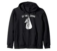 Ed The Zebra Captured Wild Vacation Zip Hoodie