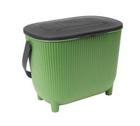 EDA - Compost bin 10 L with carbon filter - XXL opening - Odour filter - Modern design - Cactus green