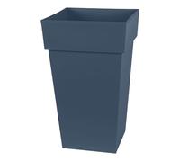 EDA - High Tuscan Square Flower Pot - Volume 62 L - 39 x 39 x H.65 cm - Blue Jean