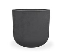 EDA - Round Pot 50 cm Basalt'Up 67 L - Imitation Concrete Decor - Single Wall - Water Retention Area - Ø 48,5 x H.46,2 cm - Charcoal Grey