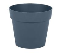EDA - Round Tuscan Flower Pot Ø 15 cm - Volume 1.6 L - Ø 15.3 x H.13.7 cm - Blue Jean
