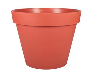 EDA - Round Tuscan Flower Pot Ø 40 cm - Volume 23 L - Ø 39.5 x H.31 cm - Clay Orange