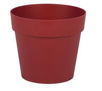 EDA - Round Tuscany Flower Pot, Diameter 15 cm - Volume 1.6 L - Diameter 15.3 x H 13.7 cm - Ruby Red