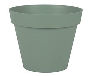 EDA - Round Tuscany Flower Pot Diameter 30 cm - Volume 10 L - Diameter 29.5 x H 24 cm - Laurel Green