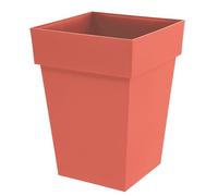 EDA - Square Flower Pot Mid-Top Tuscany - Volume 51 L - 39 x 39 x H.53 cm - Clay Orange