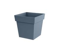 EDA - Square Tuscan Flower Pot 32 cm - Volume 22 L - 32 x 32 x 32 cm - Denim Blue