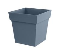 EDA - Square Tuscan Flower Pot 50 cm - Volume 87 L - 49.5 x 49.5 x H.52.5 cm - Blue Jean