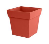 EDA - Square Tuscan Flower Pot 50 cm - Volume 87 L - 49.5 x 49.5 x H.52.5 cm - Clay Orange
