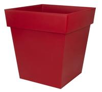 EDA - Square Tuscan Flower Pot 50 cm - Volume 87 L - 49.5 x 49.5 x H.52.5 cm - Ruby Red