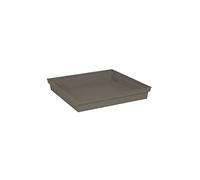 EDA - Square Tuscany 40cm Saucer for Plant Pot Square Tuscany 50cm 40x40x5.9cm Taupe